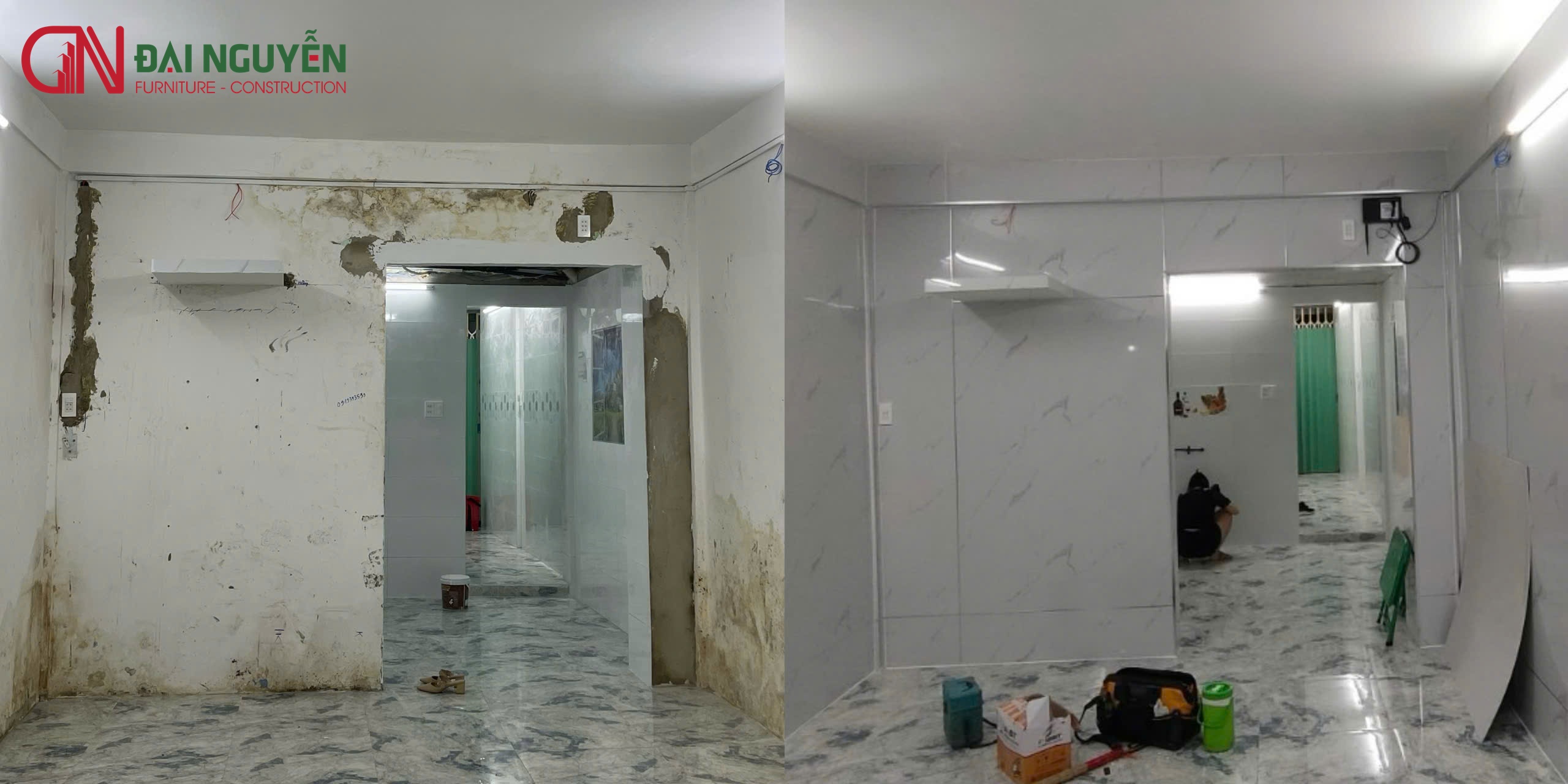 ốp tường pvc giả đá
